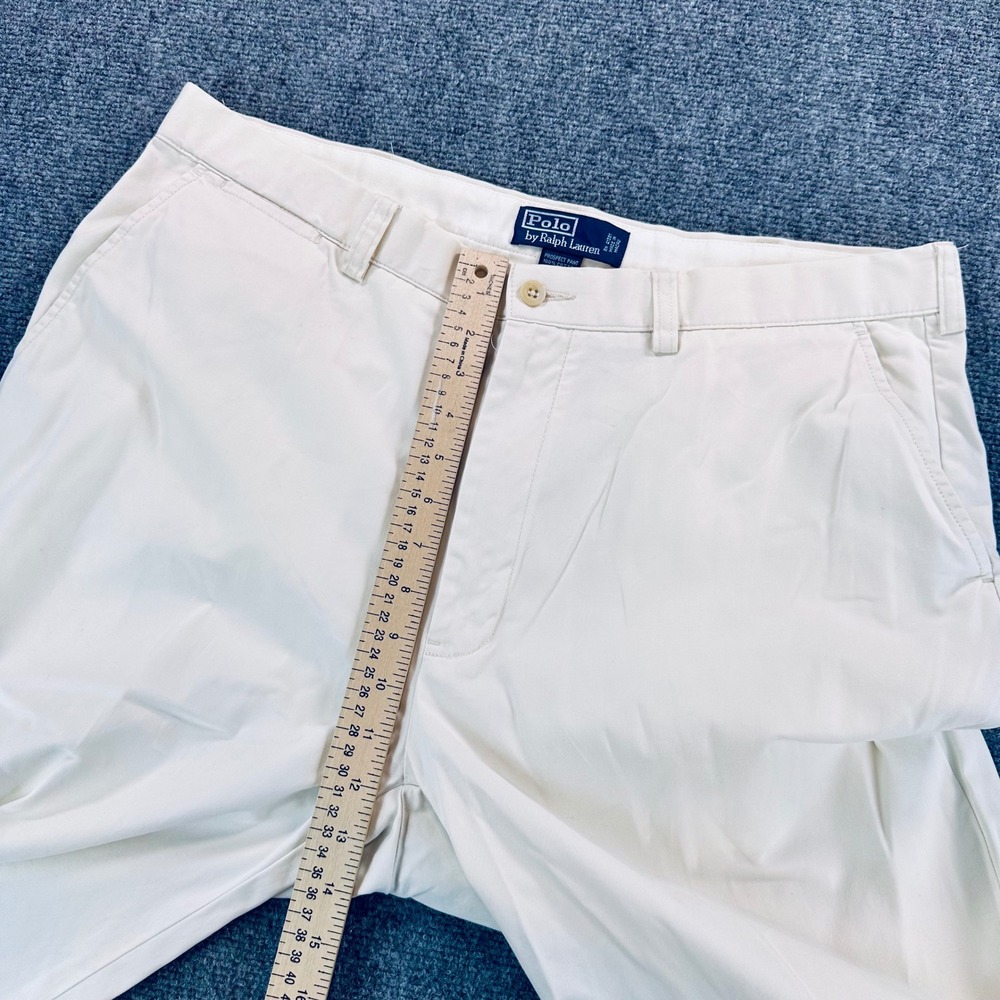 [Lot of 2]Polo Ralph Lauren Prospect Pants Mens 36x32 Cream White Chino Trousers - Picture 9 of 13